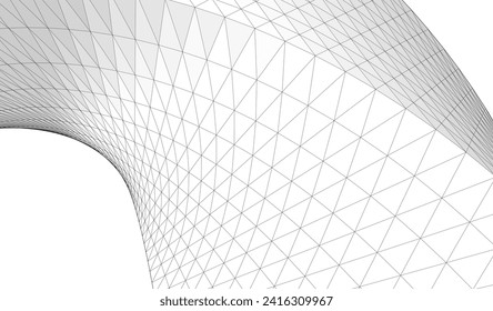 abstract architecture arch 3d illustration	