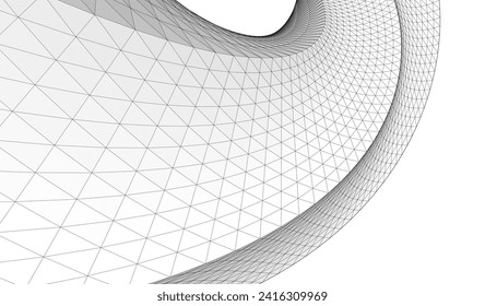 abstract architecture arch 3d illustration	