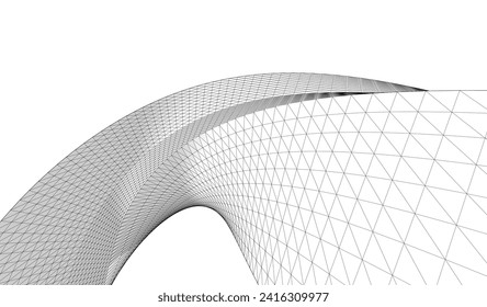 ilustración de arco de arquitectura abstracta 3d	