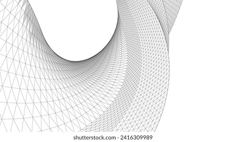 abstract architecture arch 3d illustration	