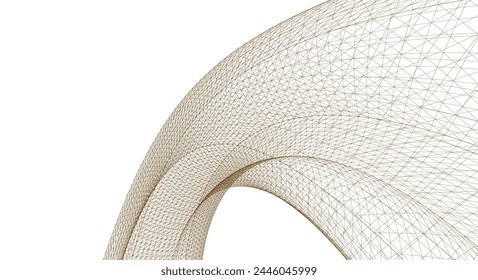 abstract architecture arch 3d illustration