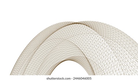 arquitectura abstracta arco ilustración 3d
