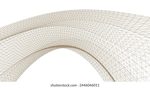 abstract architecture arch 3d illustration