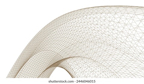 arquitectura abstracta arco ilustración 3d