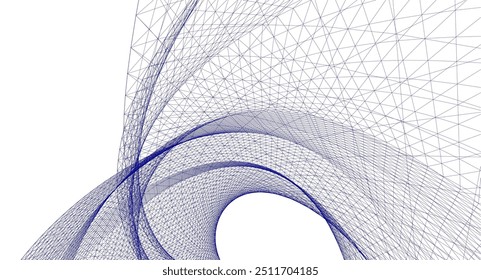 abstract architecture arch 3d illustration	