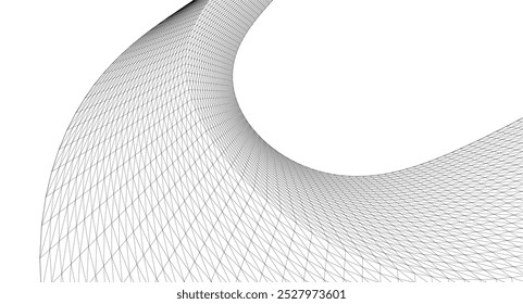 abstract architecture arch 3d illustration