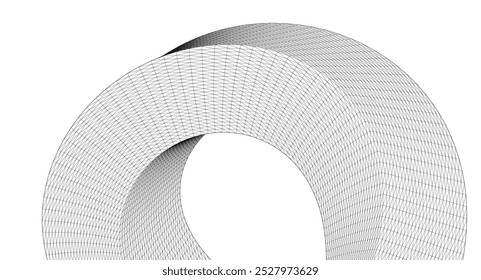 arquitetura abstrata arco 3d ilustração