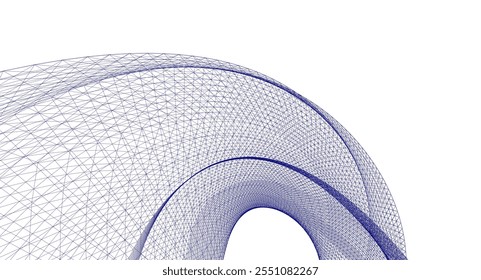 abstract architecture arch 3d illustration