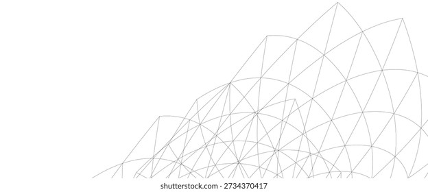 abstrakte Architektur Bogen 3D-Illustration
