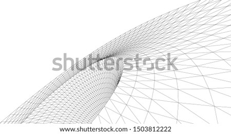 abstract architecture arch 3d illustration