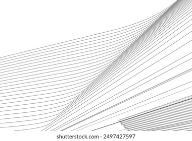 Abstract architecture background 3d drawing