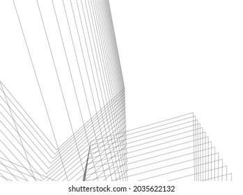 abstract architecture background 3d graphic vector illustration