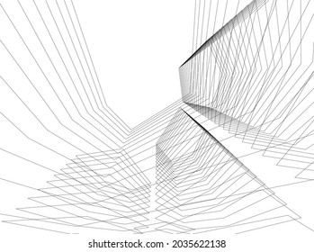 fondo de arquitectura abstracta ilustración vectorial 3d