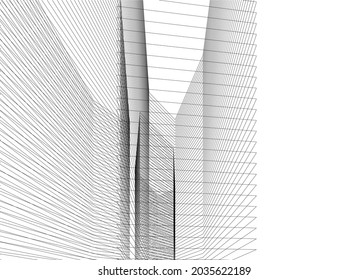 abstract architecture background 3d graphic vector illustration