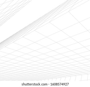 abstract architecture background 3d illustration