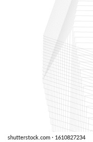 abstract architecture background 3d illustration
