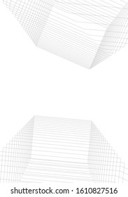 abstract architecture background 3d illustration