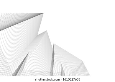 abstract architecture background 3d illustration