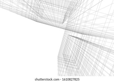 abstract architecture background 3d illustration