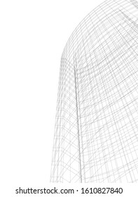 abstract architecture background 3d illustration