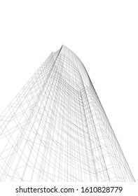 abstract architecture background 3d illustration