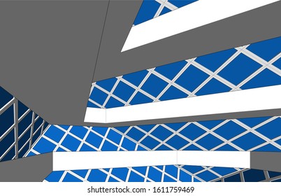 abstract architecture background 3d illustration