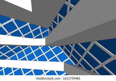 abstract architecture background 3d illustration
