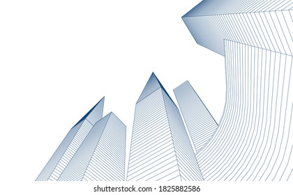 abstract architecture background 3d illustration
