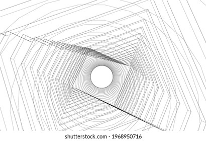 abstract architecture background 3d illustration