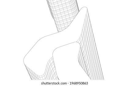 abstract architecture background 3d illustration