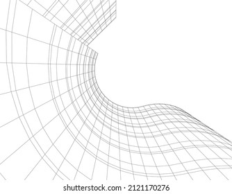 abstract architecture background 3d illustration