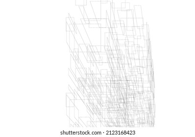abstract architecture background 3d illustration