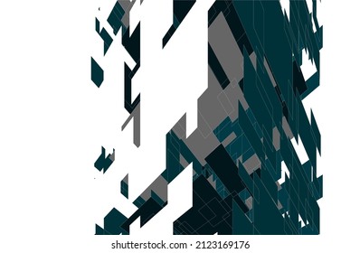 abstract architecture background 3d illustration