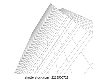 ilustración 3d de fondo de arquitectura abstracta