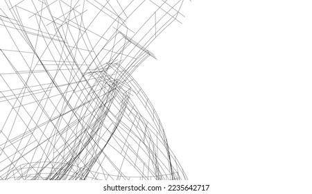 Resumen del fondo de la arquitectura Ilustración 3d