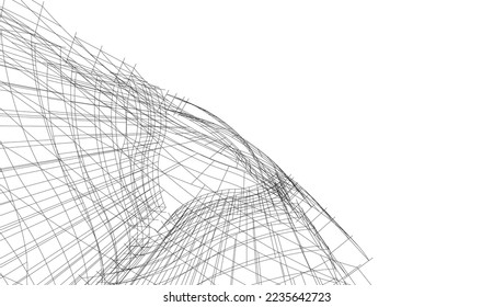 Resumen del fondo de la arquitectura Ilustración 3d