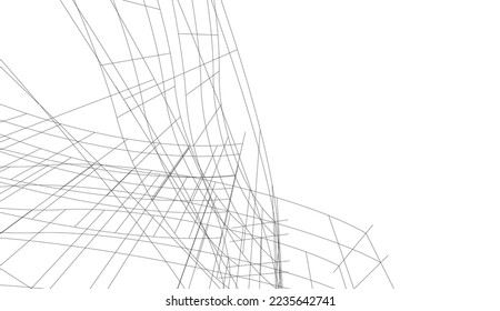 Abstract architecture background 3d illustration
