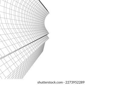 Abstract architecture background 3d illustration 