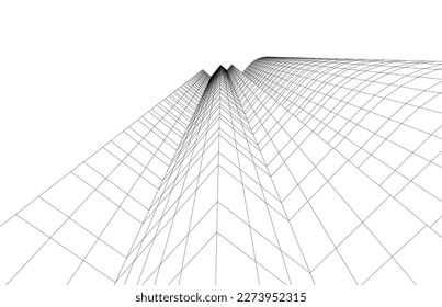 Resumen del fondo de la arquitectura Ilustración 3d 