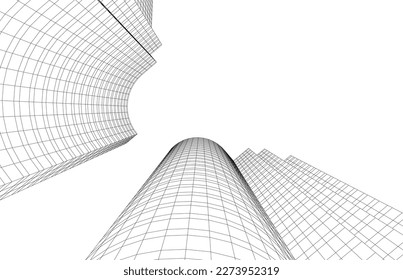 Resumen del fondo de la arquitectura Ilustración 3d 