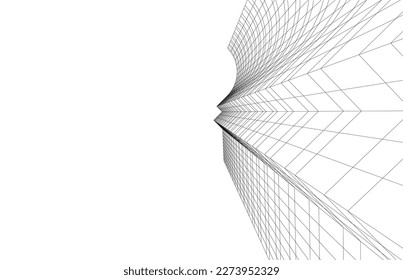 Resumen del fondo de la arquitectura Ilustración 3d 