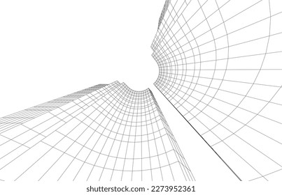 Resumen del fondo de la arquitectura Ilustración 3d 