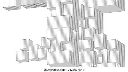 abstract architecture background 
3d illustration