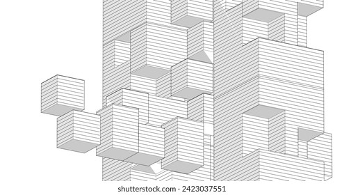 abstract architecture background 
3d illustration