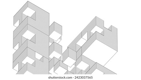 abstract architecture background 
3d illustration