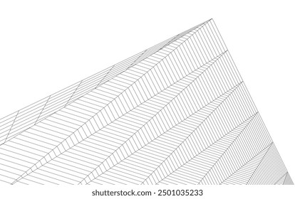 Abstract architecture background 3d rendering