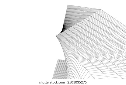 Abstrakte Architektur Hintergrund 3D-Rendering