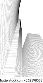 abstract architecture background 3d rendering