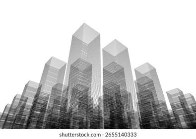 abstract architecture background 3d rendering