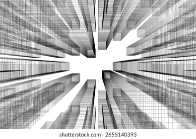 abstract architecture background 3d rendering